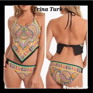TRINA TURK PAISLEY PRINT BIKINI SWIMSUIT
